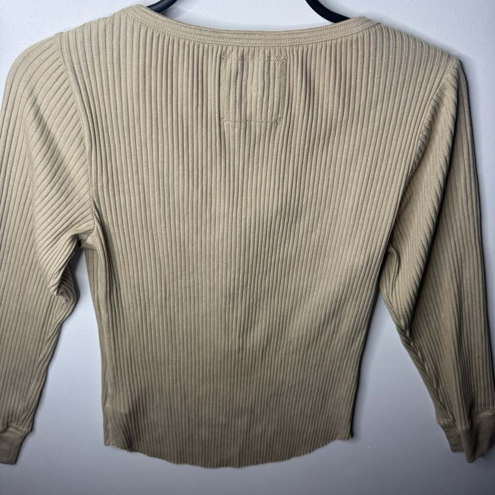 Aerie Essential Henley Medium Long Sleeve Ribbed Layering Top NWT - Picture 15 of 15